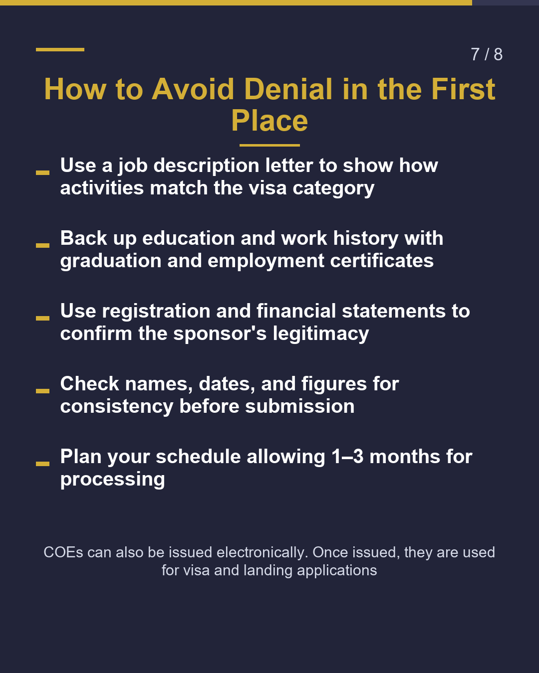 Certificate of Eligibility If Your Application Is Denied（7/8）