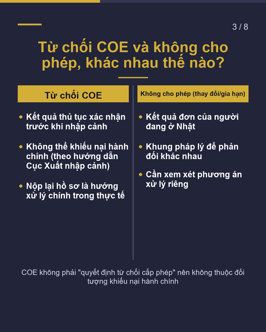 COE bị từ chối thì phải làm gì?(3/8)