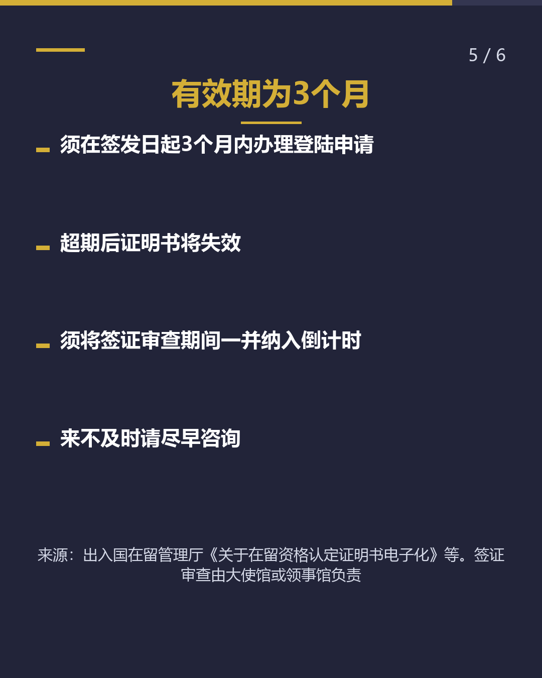 在留资格认定证明书 收到后 首先确认的事项（5/6）