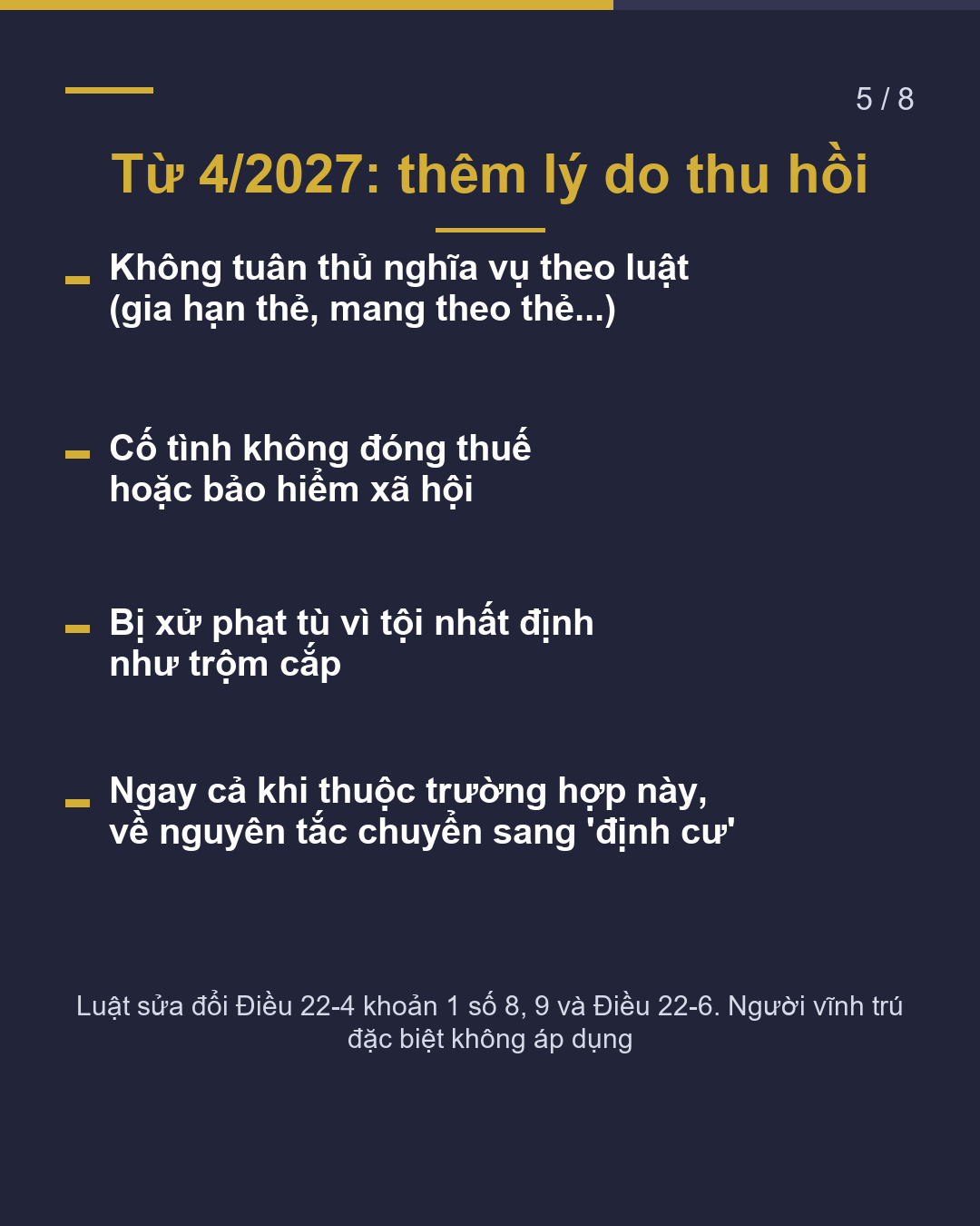 Người vĩnh trú cần làm gì? Sửa luật 4/2027(5/8)