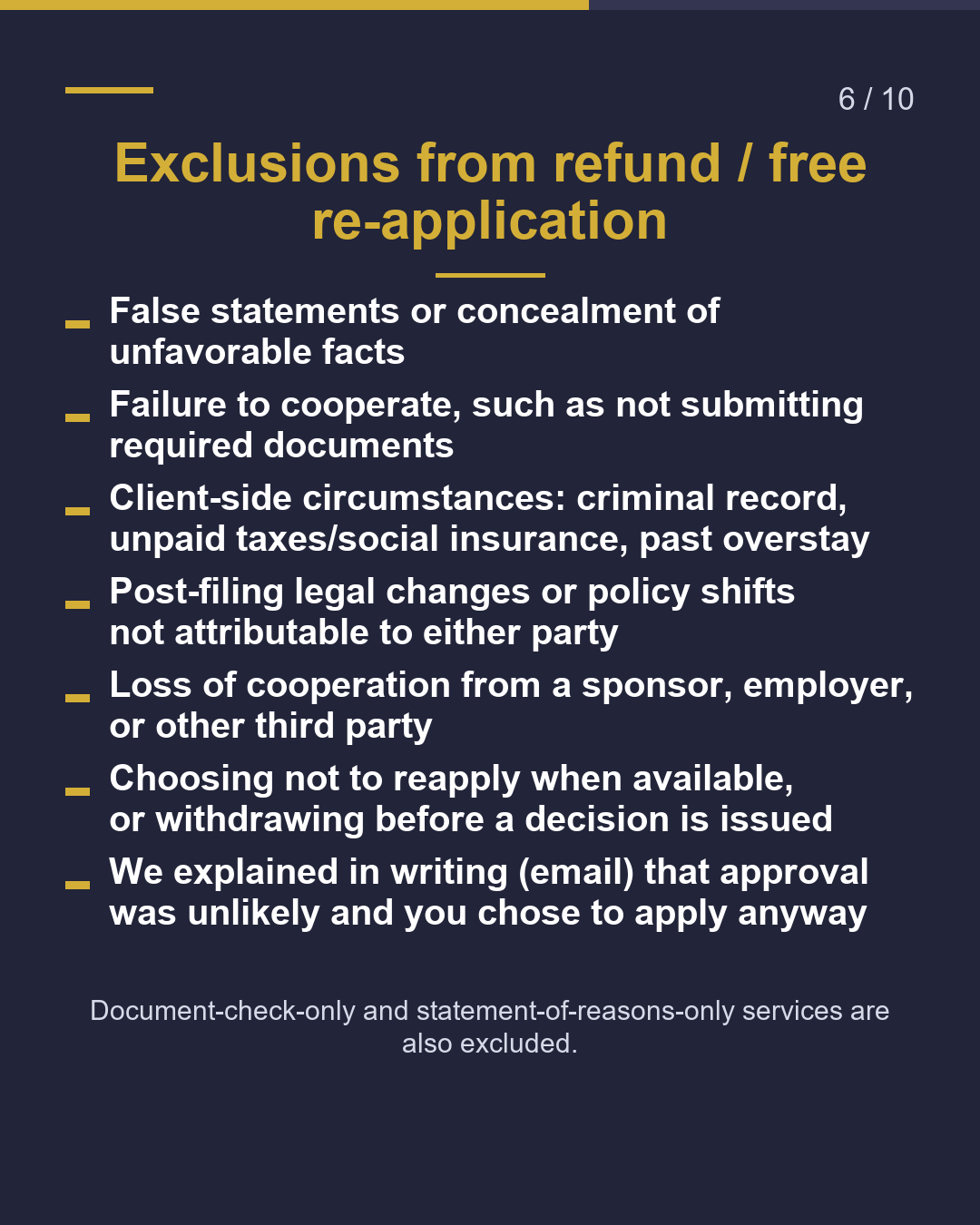 Denied? What happens to your money?（6/10）