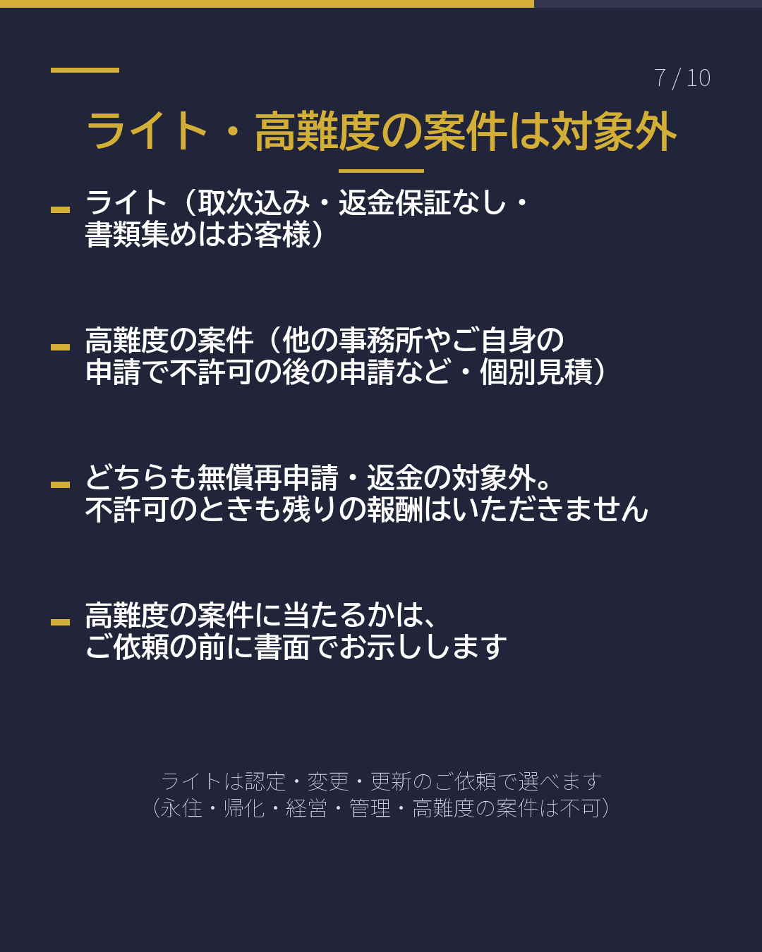 不許可になったら、 お金はどうなる?(7/10)