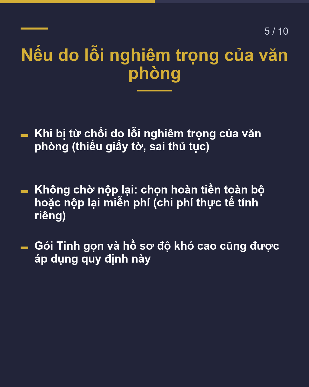 Nếu bị từ chối, tiền sẽ như thế nào?(5/10)