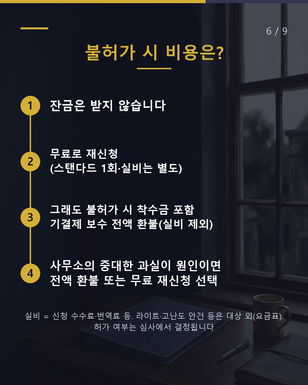 유학에서 취업, 재류자격 변경을 맡기면 얼마?(6/9)