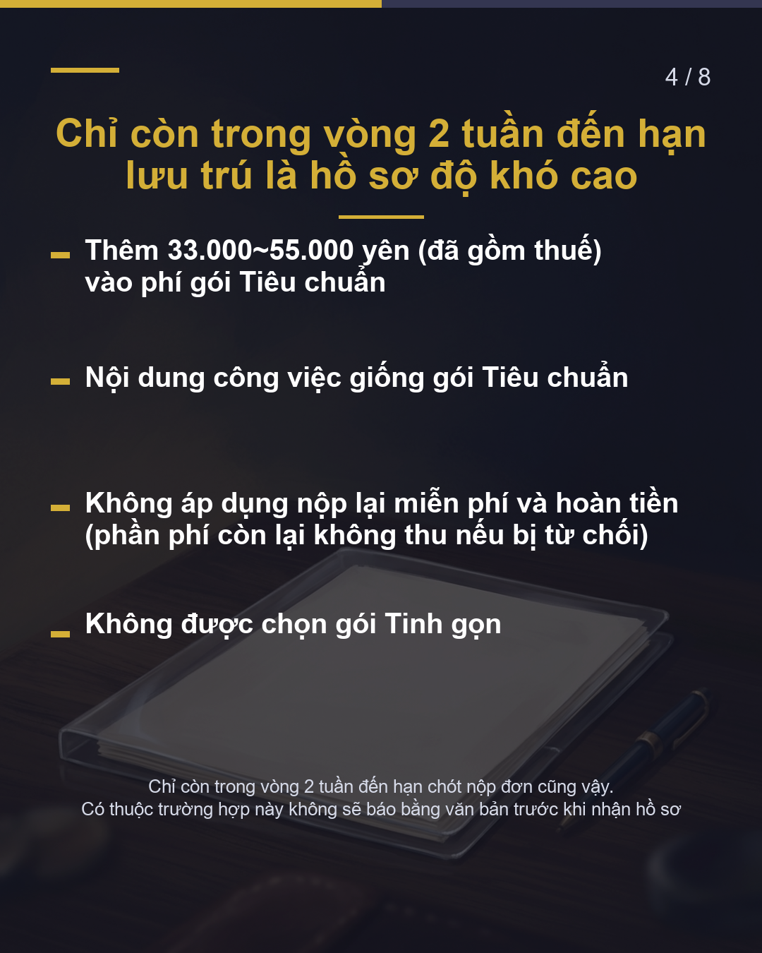 "2 tuần" là mốc Nhờ gấp thì phí thay đổi ra sao?(4/8)