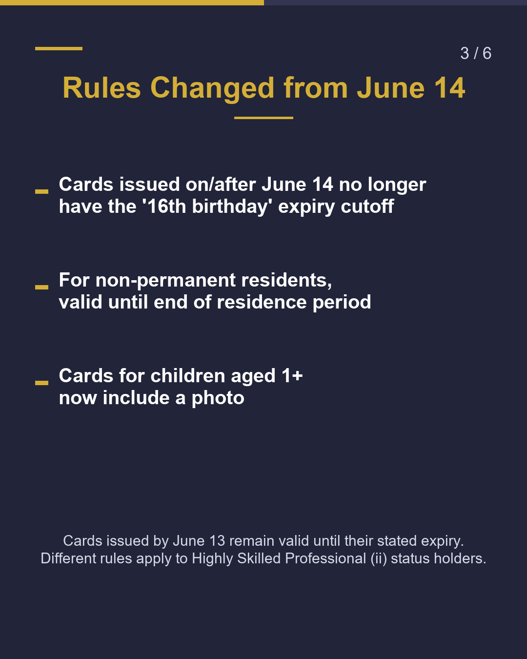 Child's Residence Card: Renew Before "16th Birthday"（3/6）