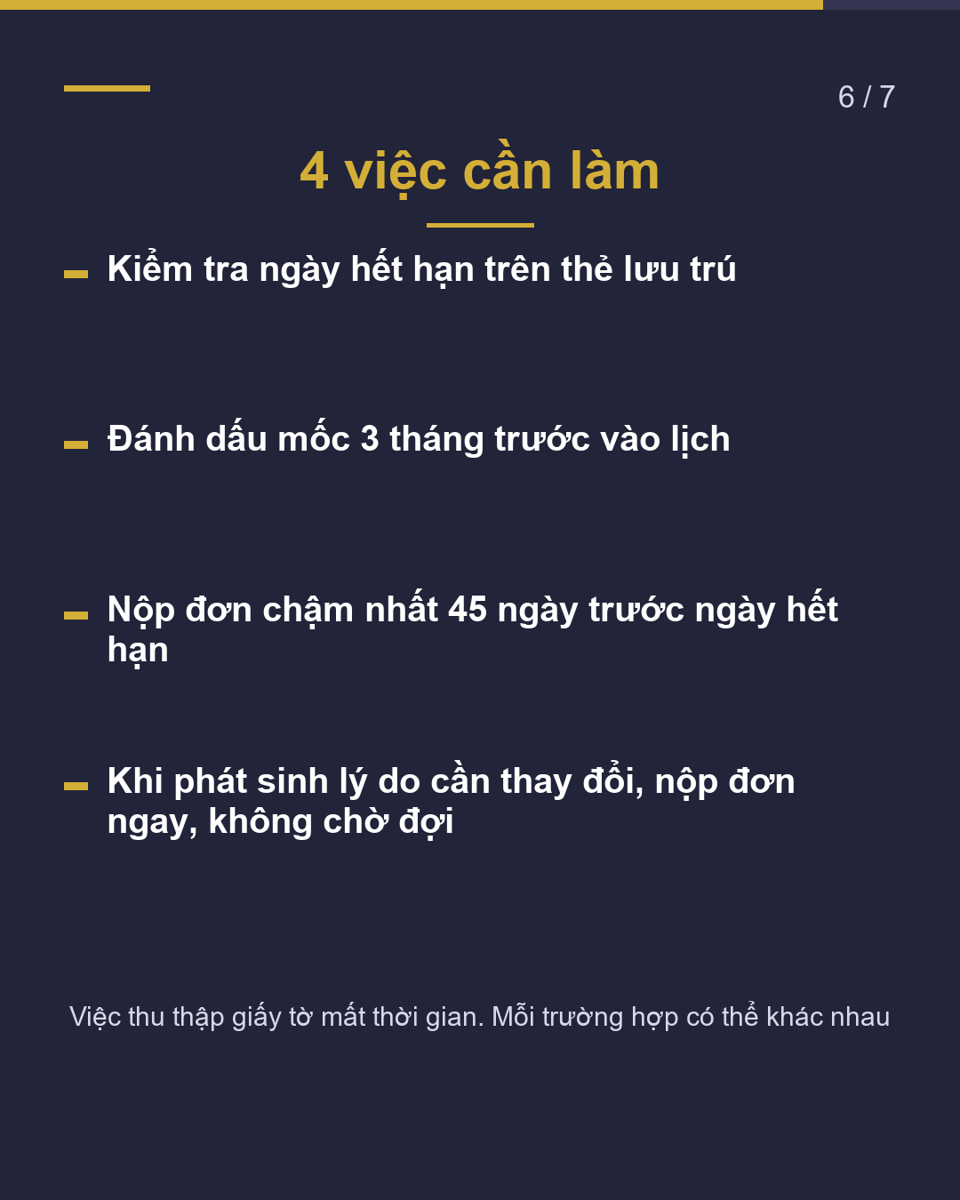 Gia hạn lưu trú Nộp đơn khi nào?(6/7)