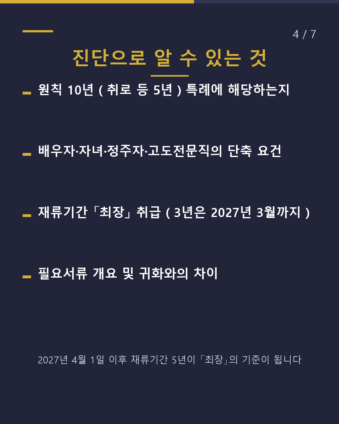 영주 가능성을 무료로 자가진단(4/7)