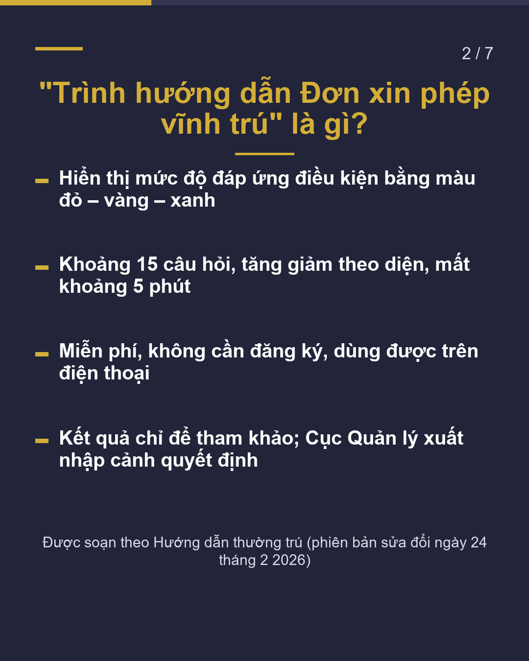 Tự đánh giá miễn phí triển vọng thường trú(2/7)