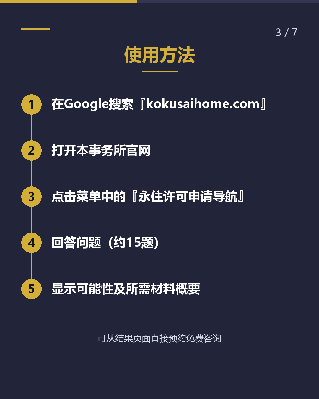 永居可能性 免费自我评估（3/7）