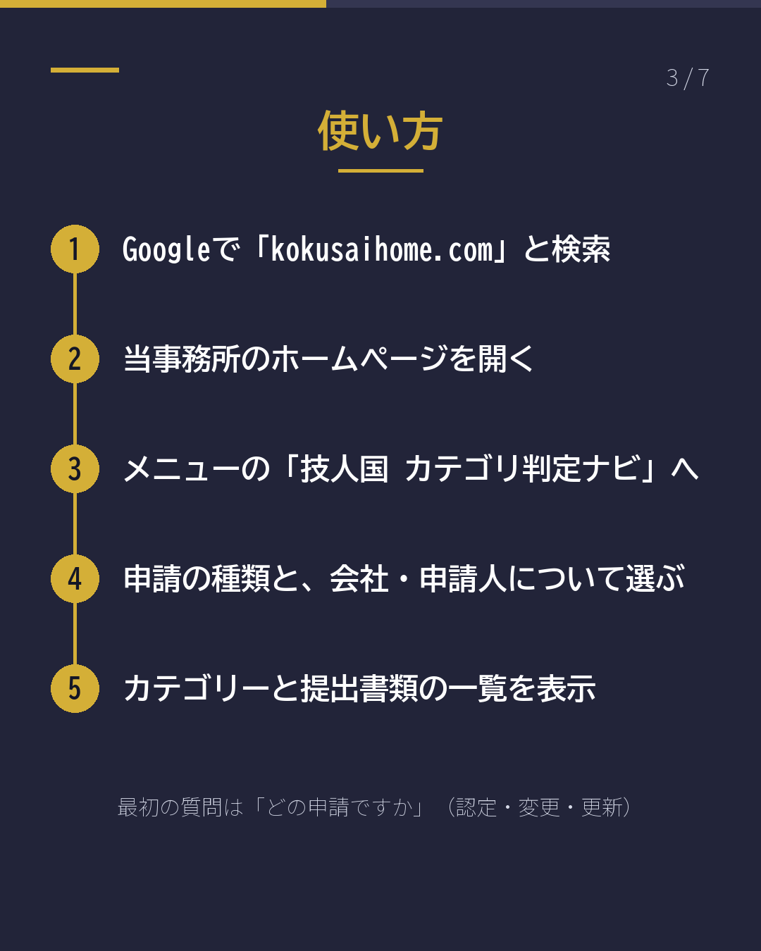 技人国の提出書類 カテゴリーで決まる(3/7)