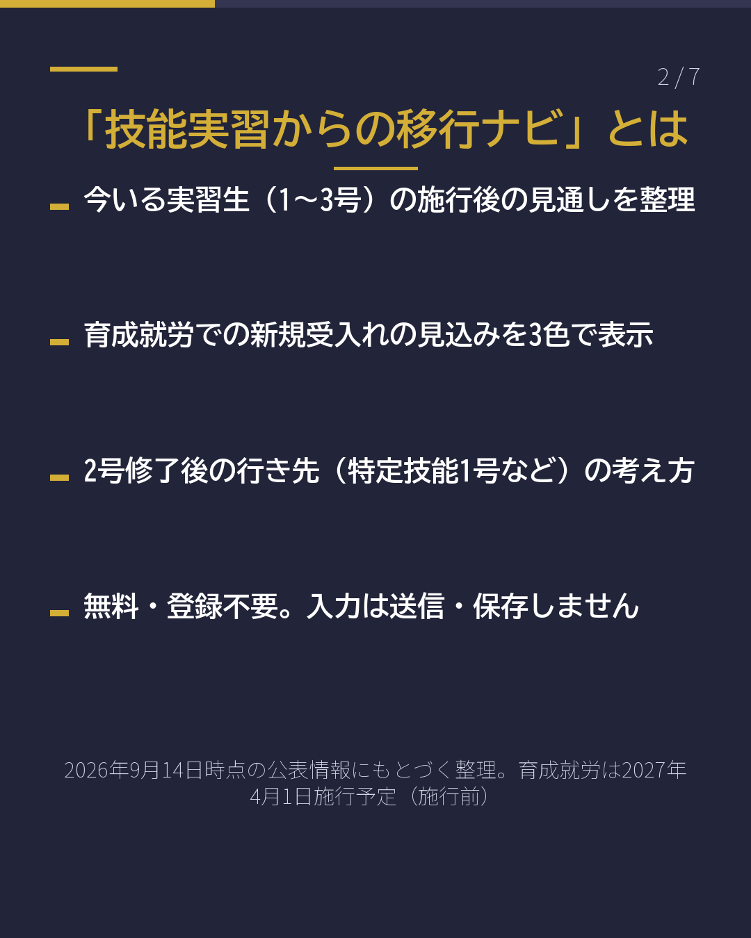 今いる技能実習生は 2027年4月から どうなる?(2/7)