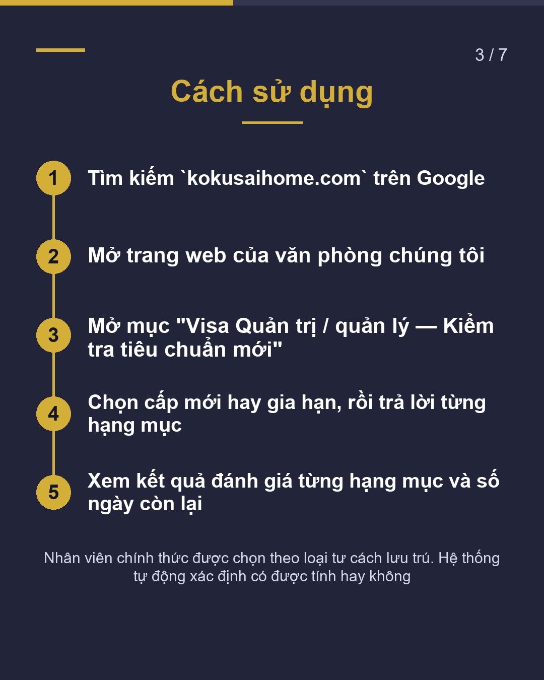 Visa Quản trị / quản lý Đáp ứng tiêu chuẩn mới chưa?(3/7)