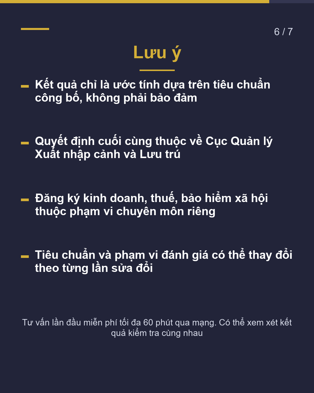 Visa Quản trị / quản lý Đáp ứng tiêu chuẩn mới chưa?(6/7)