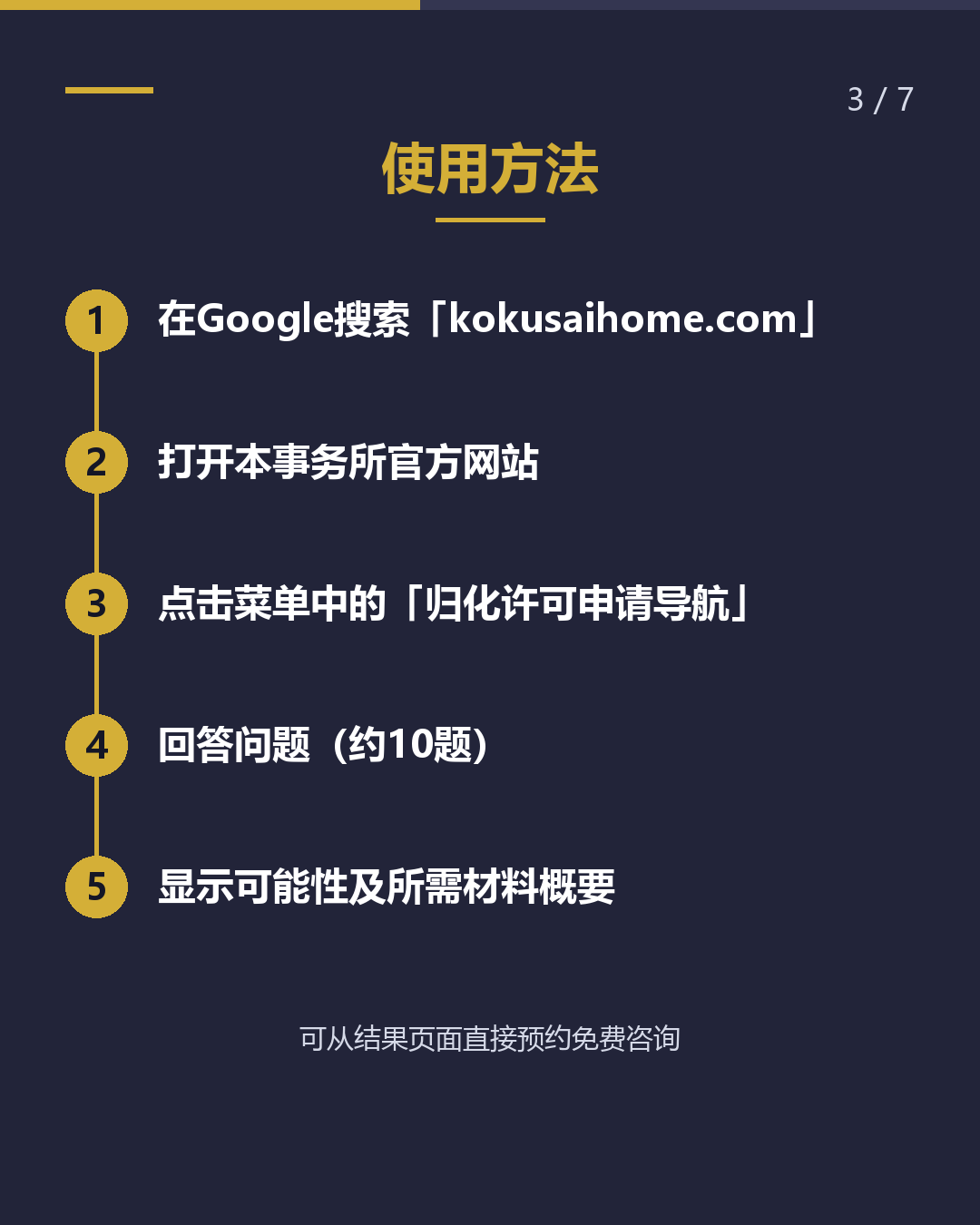 免费自测 入籍可能性（3/7）
