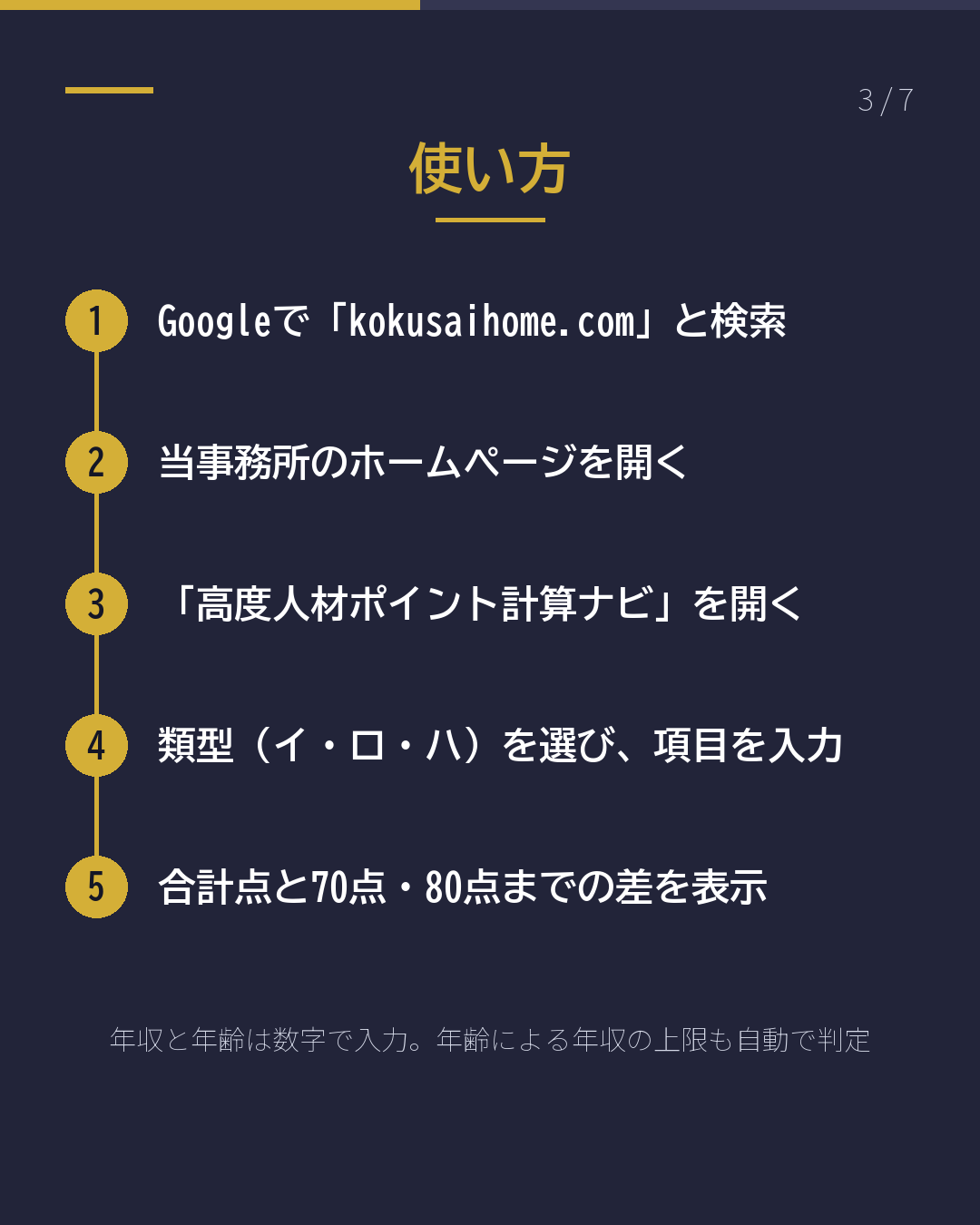 高度専門職の ポイント、何点?(3/7)