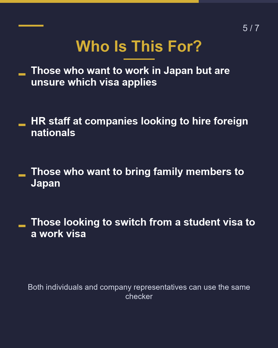 Which Residence Status Fits You?（5/7）