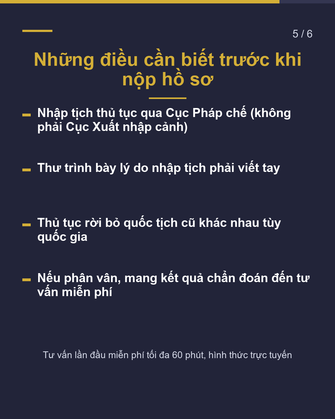 Nhập tịch: kiểm tra bao nhiêu năm?(5/6)