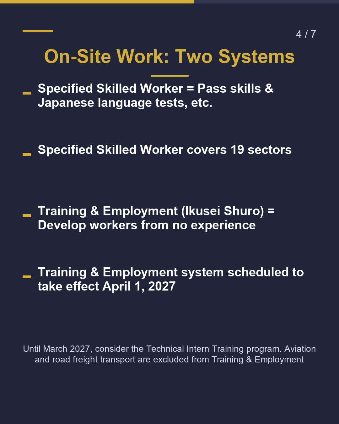 Work Visas in Japan Are Determined by the Nature of Your Work（4/7）