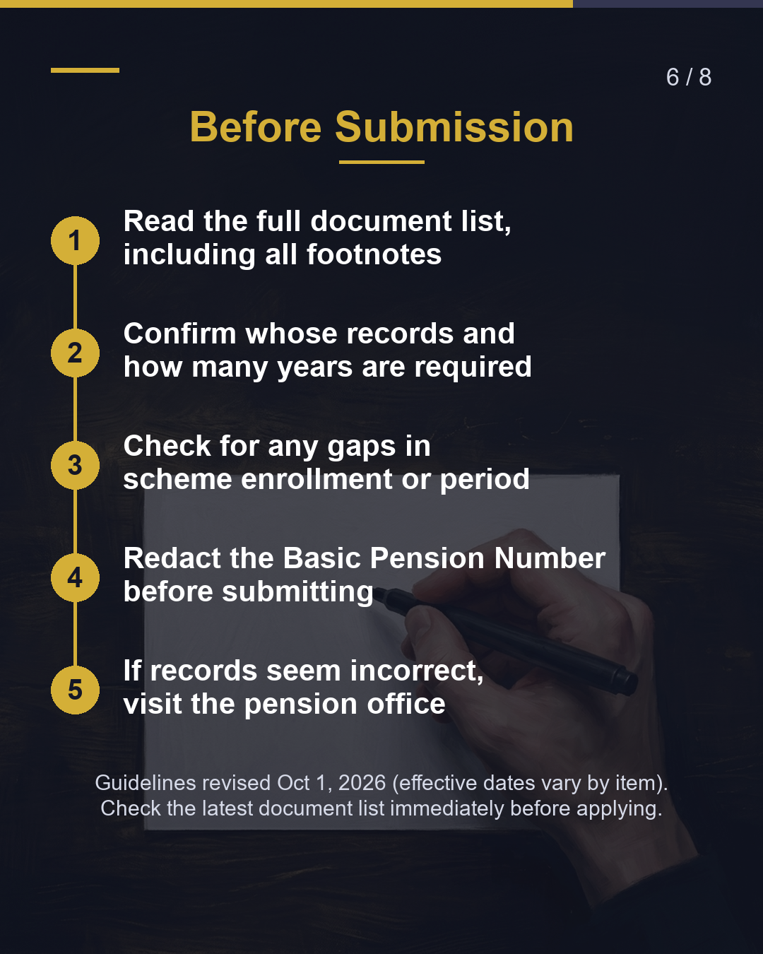Pension Records: Check Each Month（6/8）