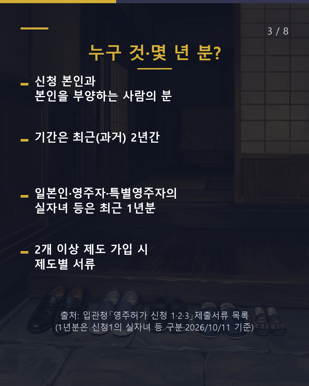 연금 기록은 「월별」로 확인(3/8)