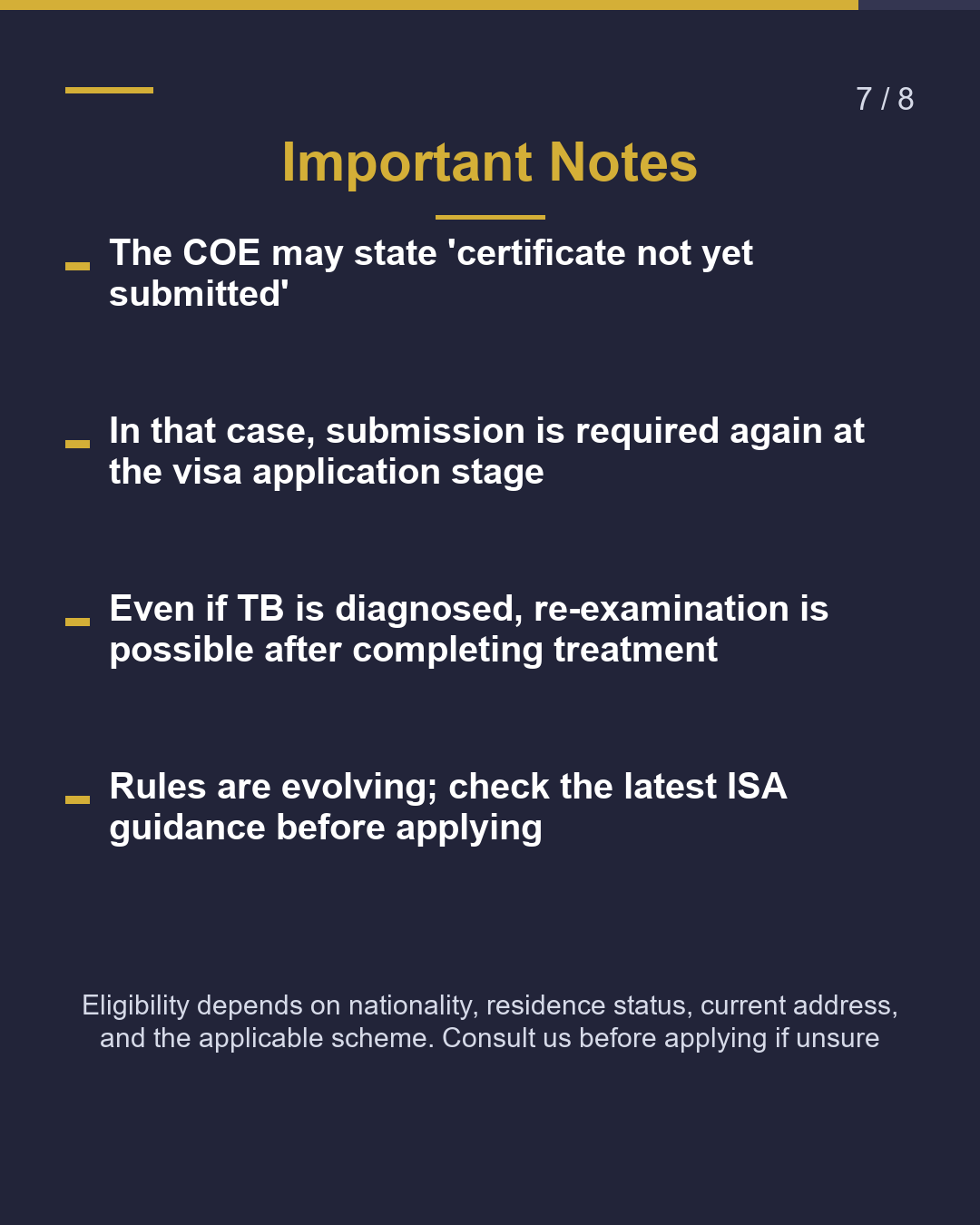 Pre-Entry TB Test Which Countries Need It?（7/8）