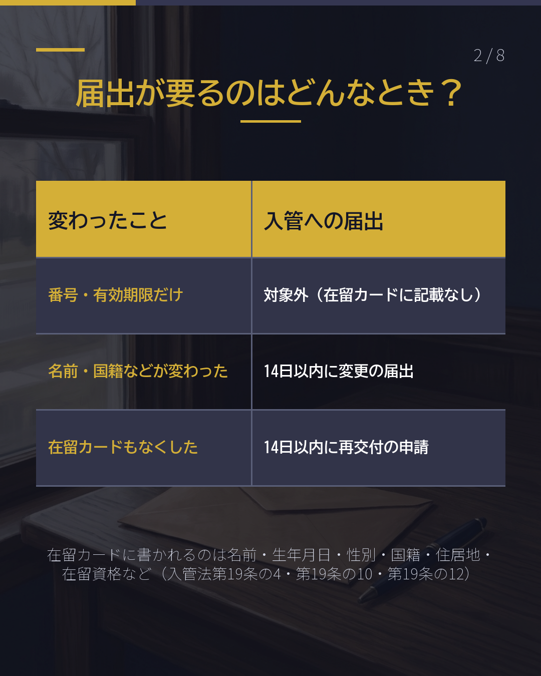 パスポートを 新しくしたら 入管への届出は要る?(2/8)