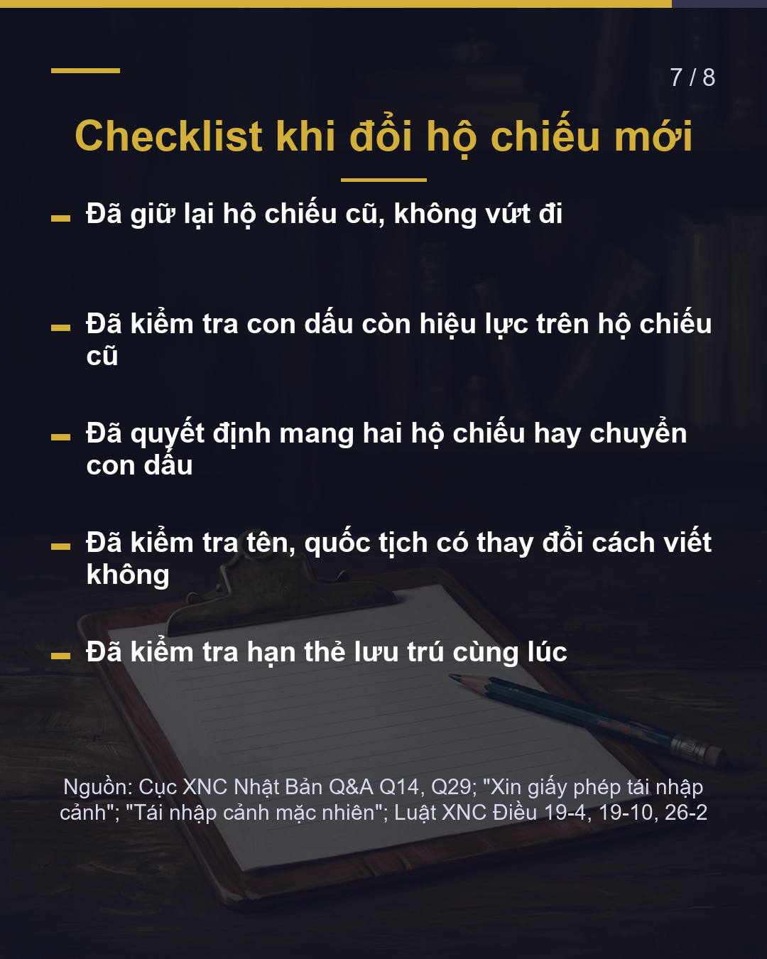 Đổi hộ chiếu mới có cần khai báo với Cục XNC?(7/8)