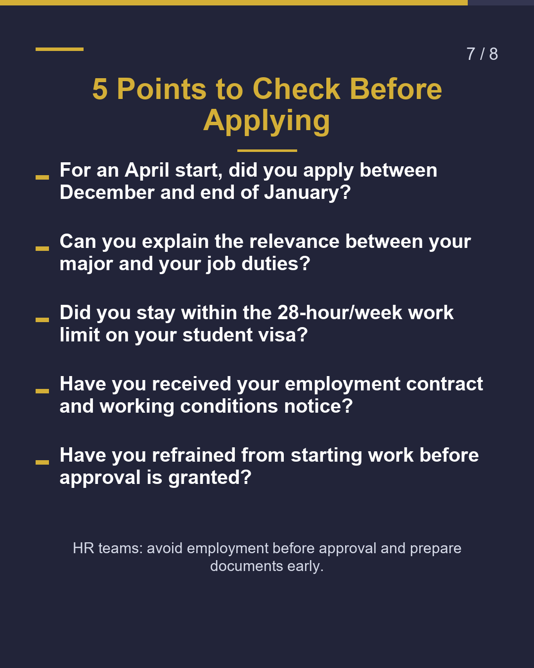 Got a Job Offer? Student → Work Visa When to Apply?（7/8）