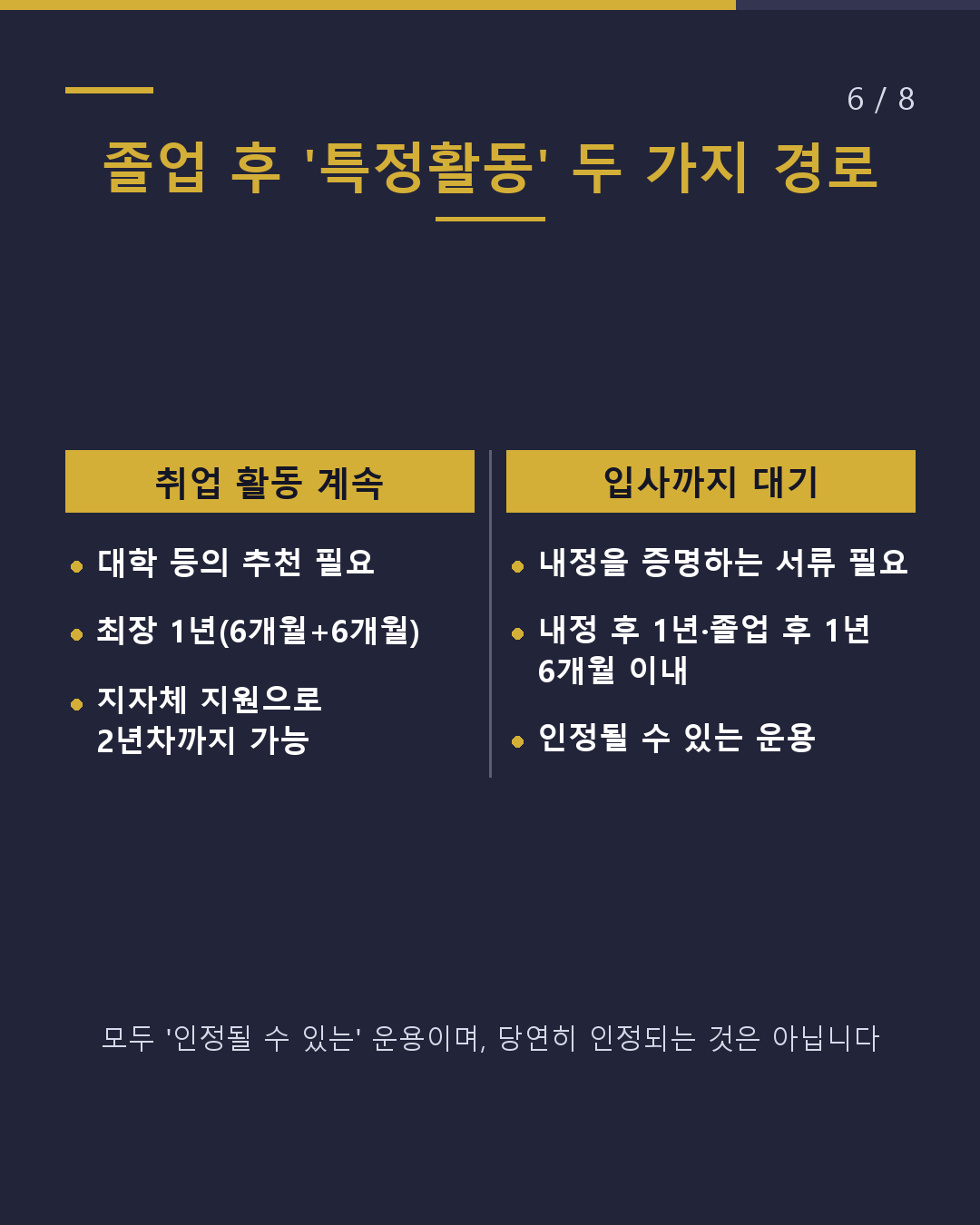 내정이 나왔다면 유학→취업 비자 언제 신청할까?(6/8)