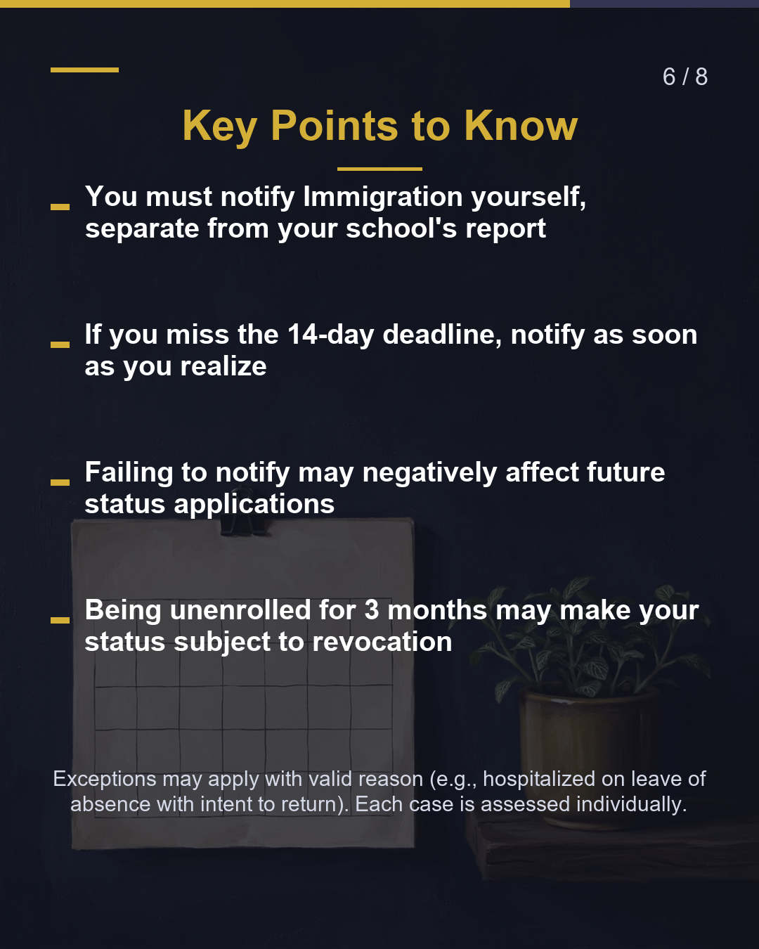 Transferred, Withdrew, or Graduated? Notify Immigration Within 14 Days（6/8）