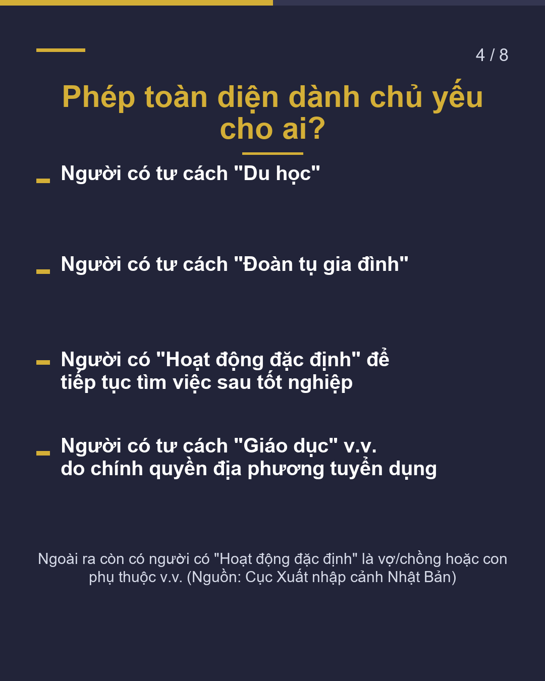 Cùng giấy phép, 2 loại Hoạt động ngoài tư cách Toàn diện và Cá biệt(4/8)