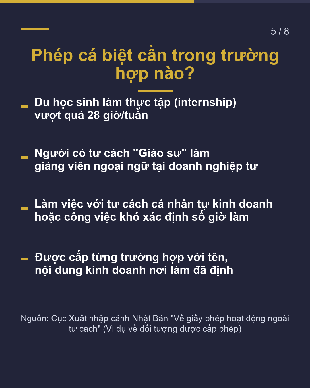 Cùng giấy phép, 2 loại Hoạt động ngoài tư cách Toàn diện và Cá biệt(5/8)