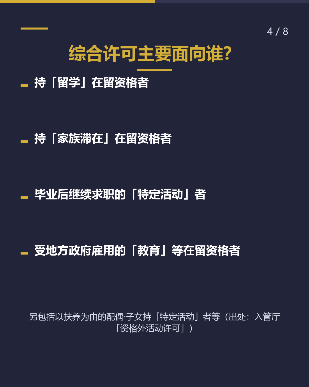 同一许可分两种 资格外活动 综合与个别（4/8）