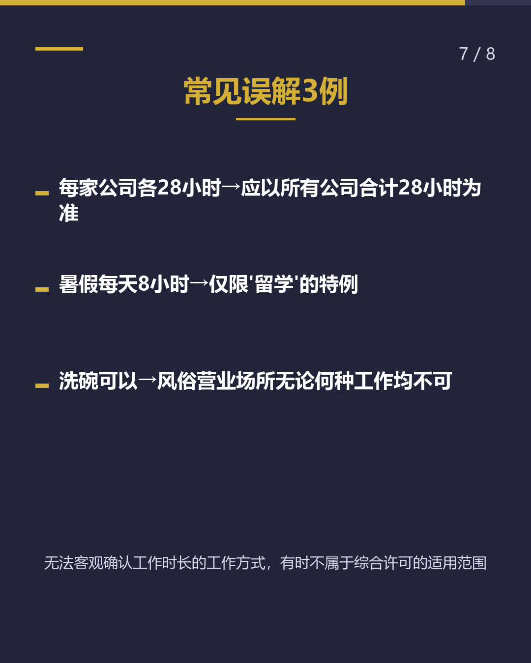 资格外活动许可 每周28小时基础知识（7/8）