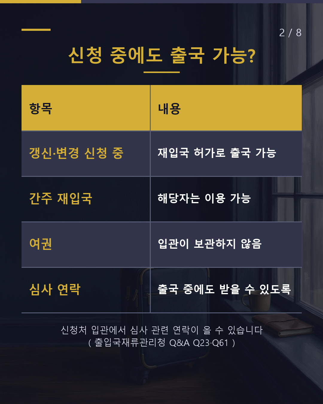 심사 중 일시 귀국 재입국 기한은 재류기한+2개월(2/8)
