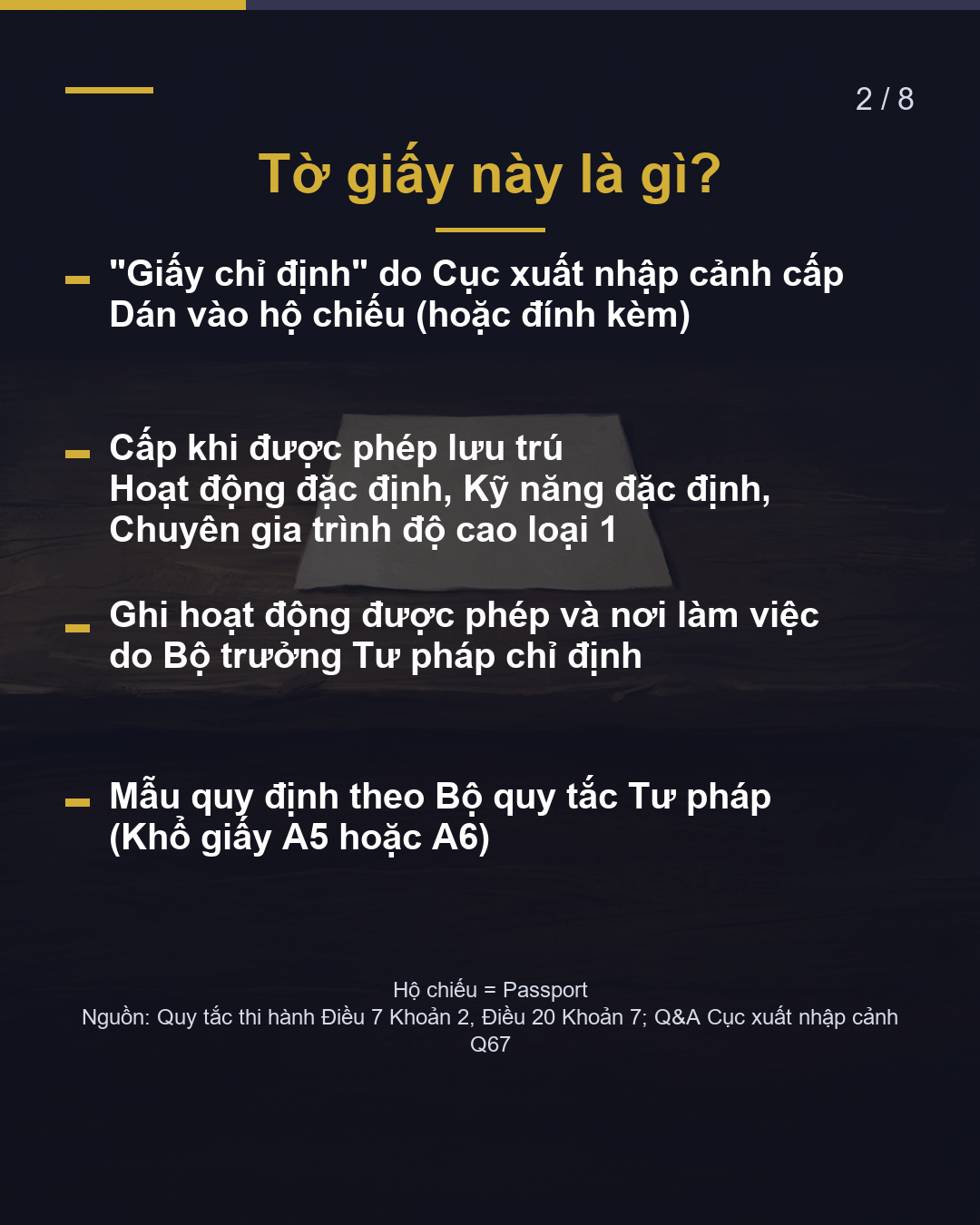 Tờ giấy dán trong hộ chiếu là gì vậy?(2/8)