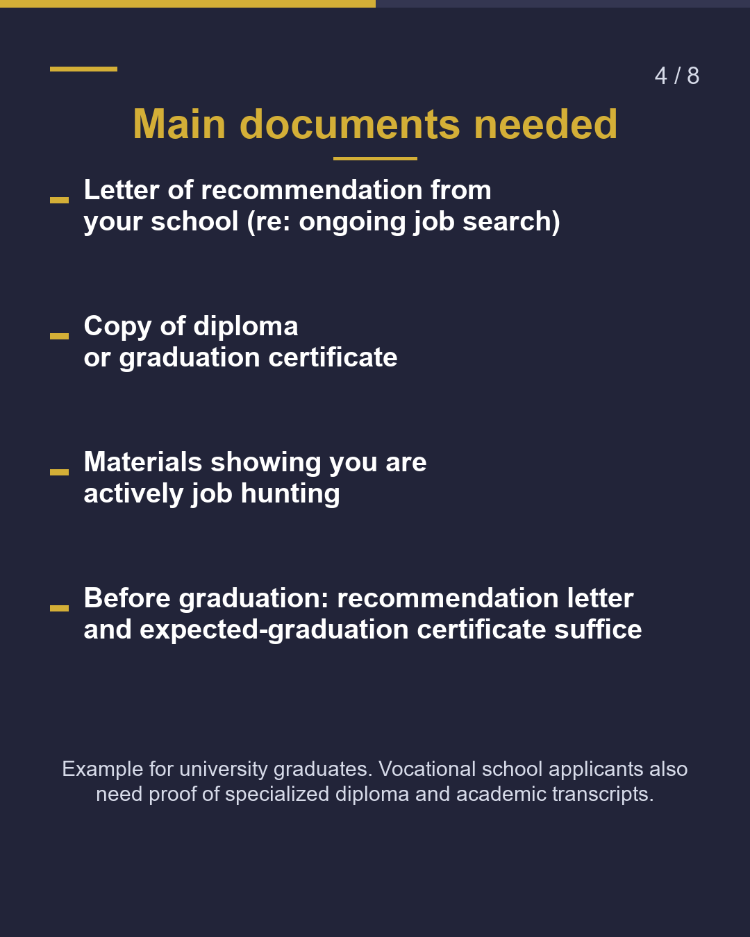 Graduated but no job offer yet? Job-search visa: up to 1 year（4/8）