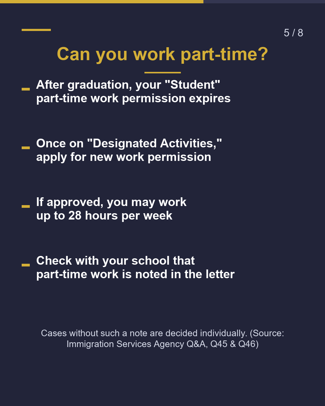 Graduated but no job offer yet? Job-search visa: up to 1 year（5/8）