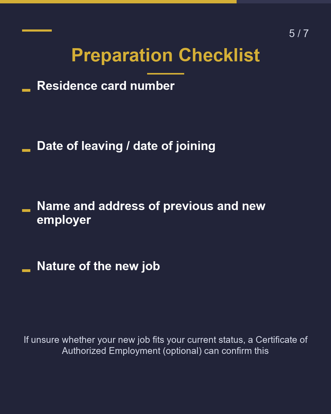 Left or Changed Jobs? Notify Immigration Within 14 Days（5/7）