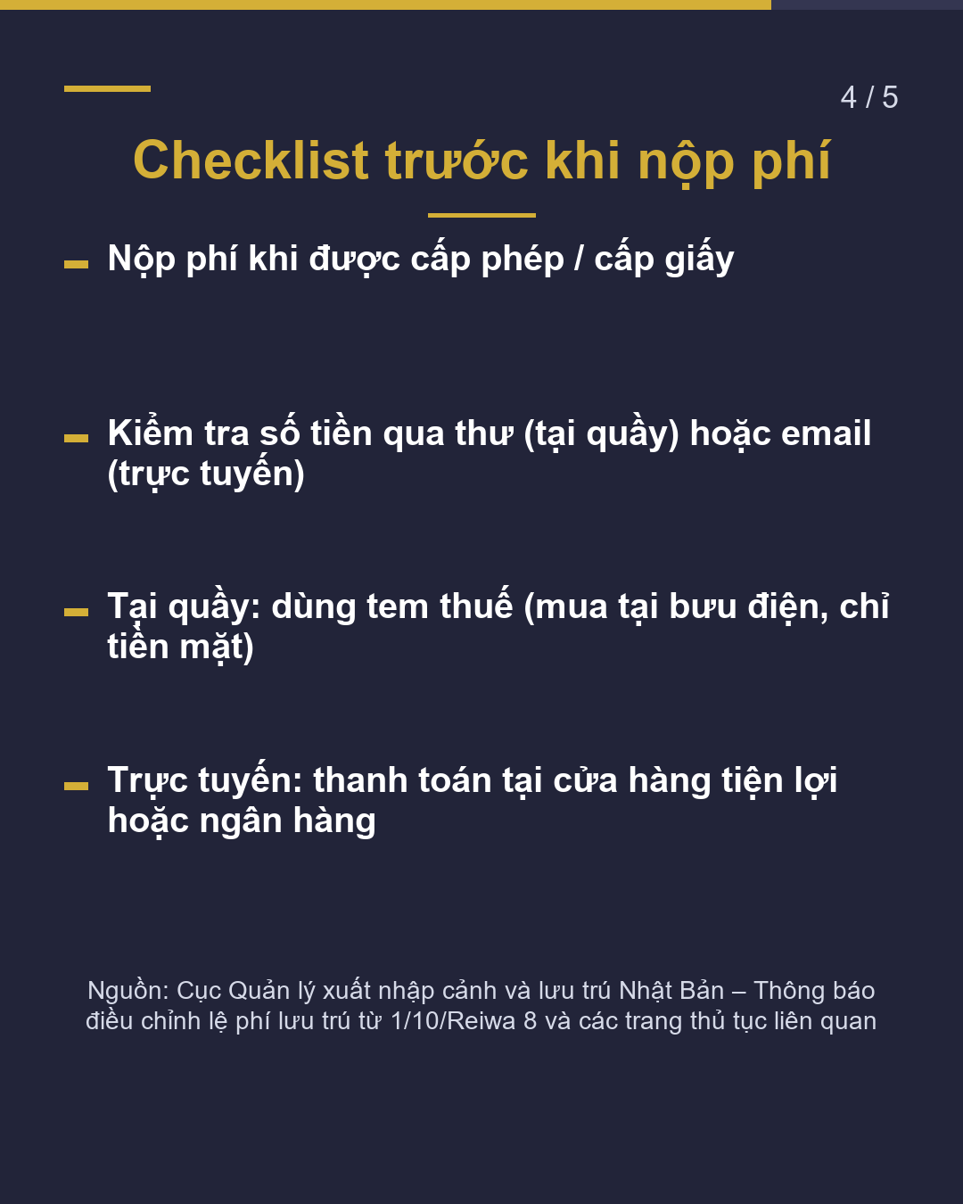 5 loại lệ phí không đổi từ ngày 1 tháng 10(4/5)