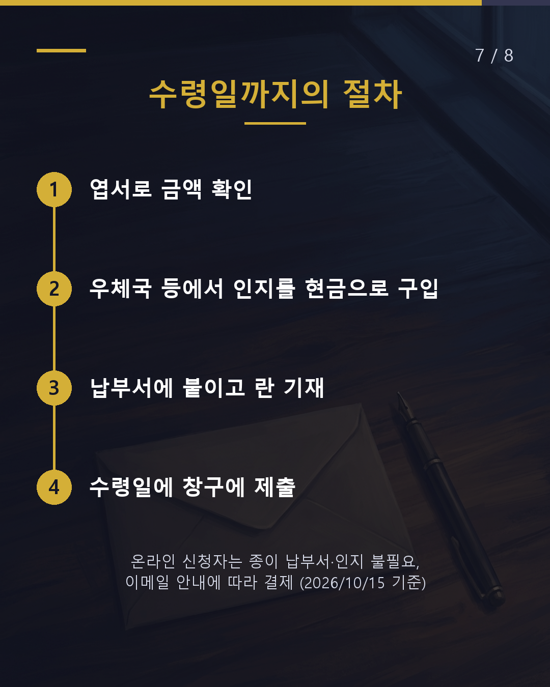 이 종이, 뭔가요? 수입인지를 붙이는 「수수료 납부서」(7/8)