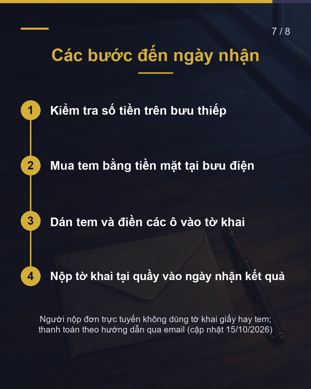 Tờ giấy này là gì? Tờ khai nộp lệ phí dán tem thuế(7/8)