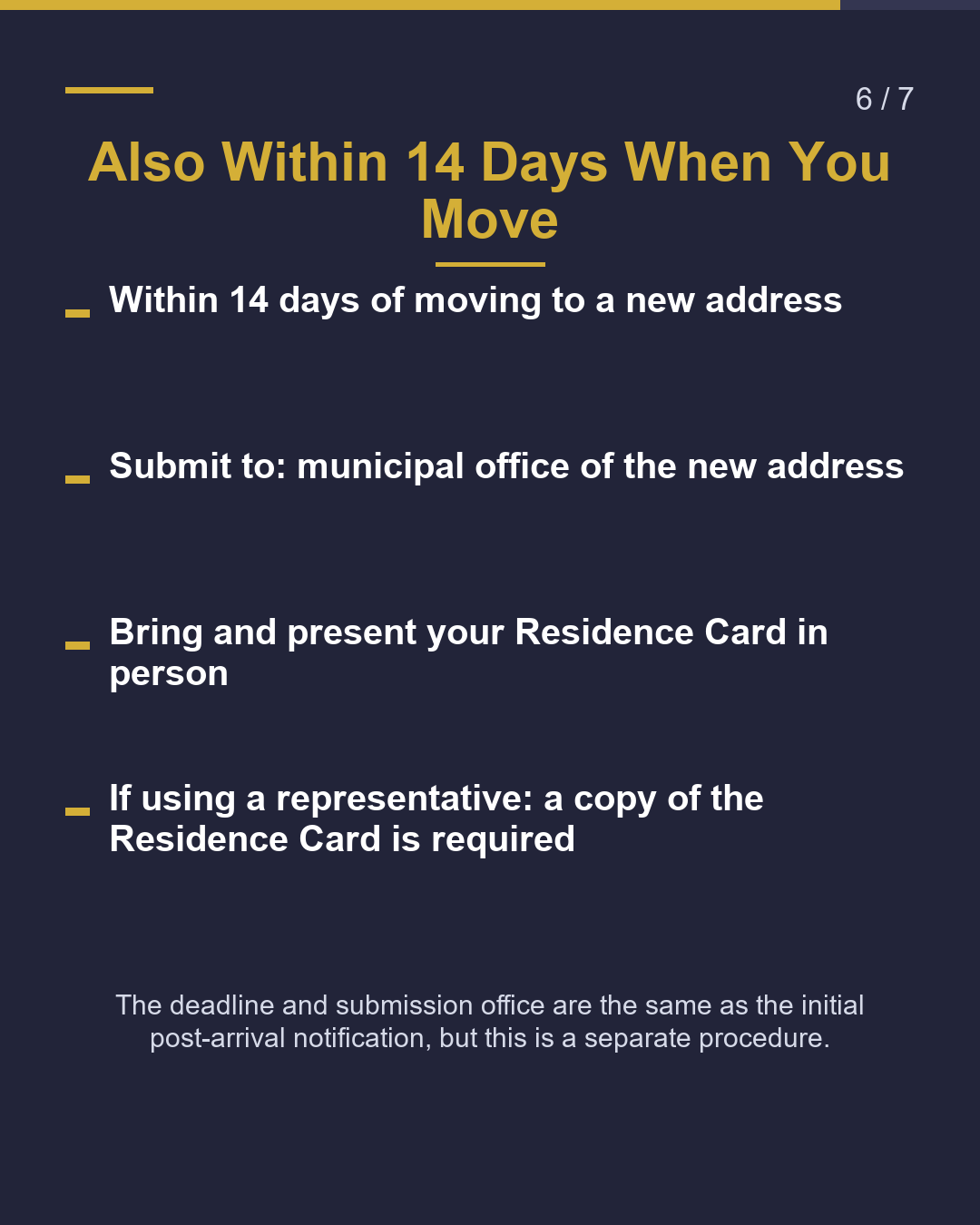 2 Notifications to Complete Within 14 Days of Arriving in Japan（6/7）