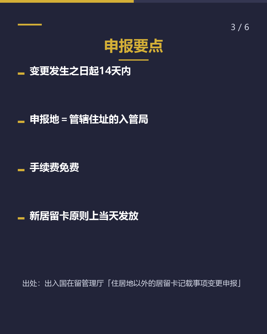 姓名・国籍 发生变更时 居留卡须在14天内更新（3/6）