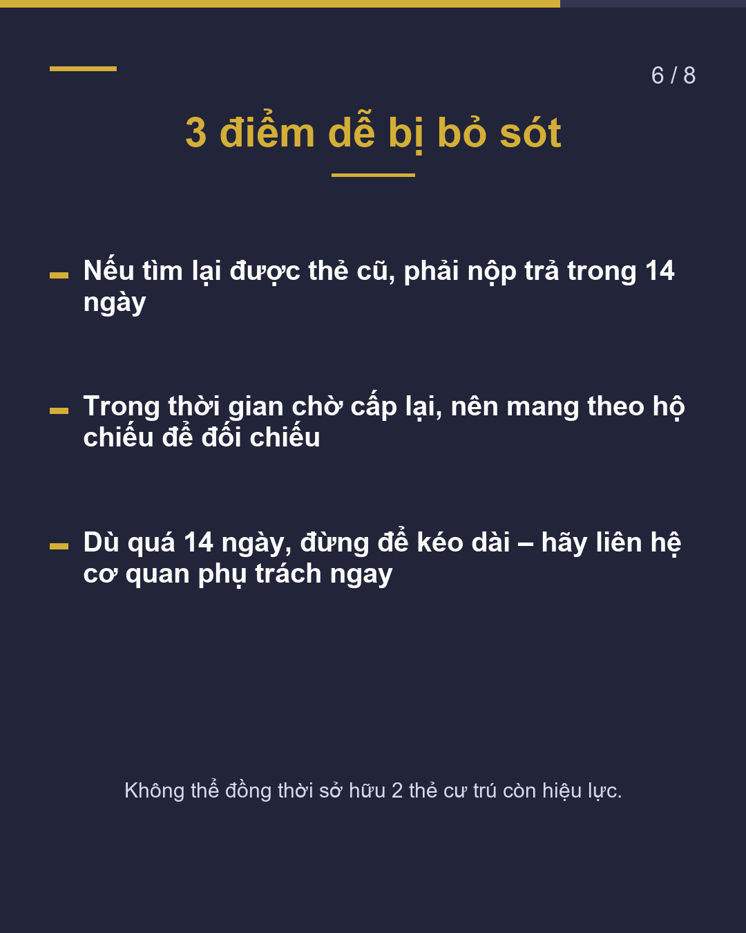 Thủ tục cấp lại thẻ cư trú khi bị mất(6/8)
