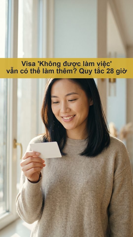 Visa 'Không được làm việc' vẫn có thể làm thêm? Quy tắc 28 giờ
