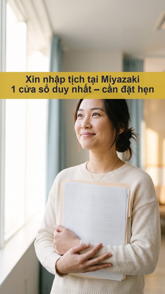 Xin nhập tịch tại Miyazaki 1 cửa sổ duy nhất – cần đặt hẹn