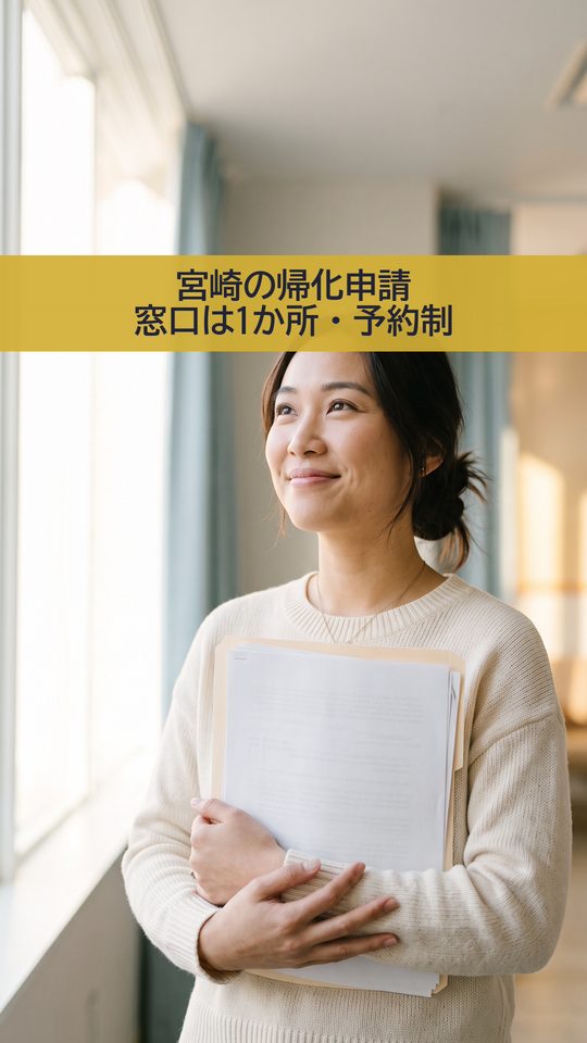 宮崎で帰化申請|相談は宮崎地方法務局1か所・予約制