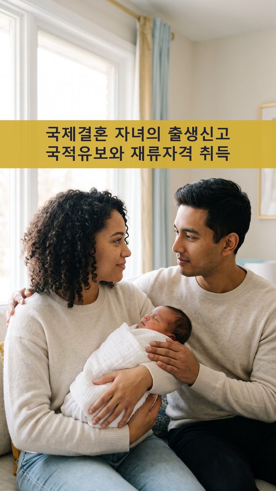 국제결혼 자녀의 출생신고 국적유보와 재류자격 취득